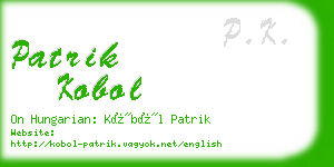 patrik kobol business card